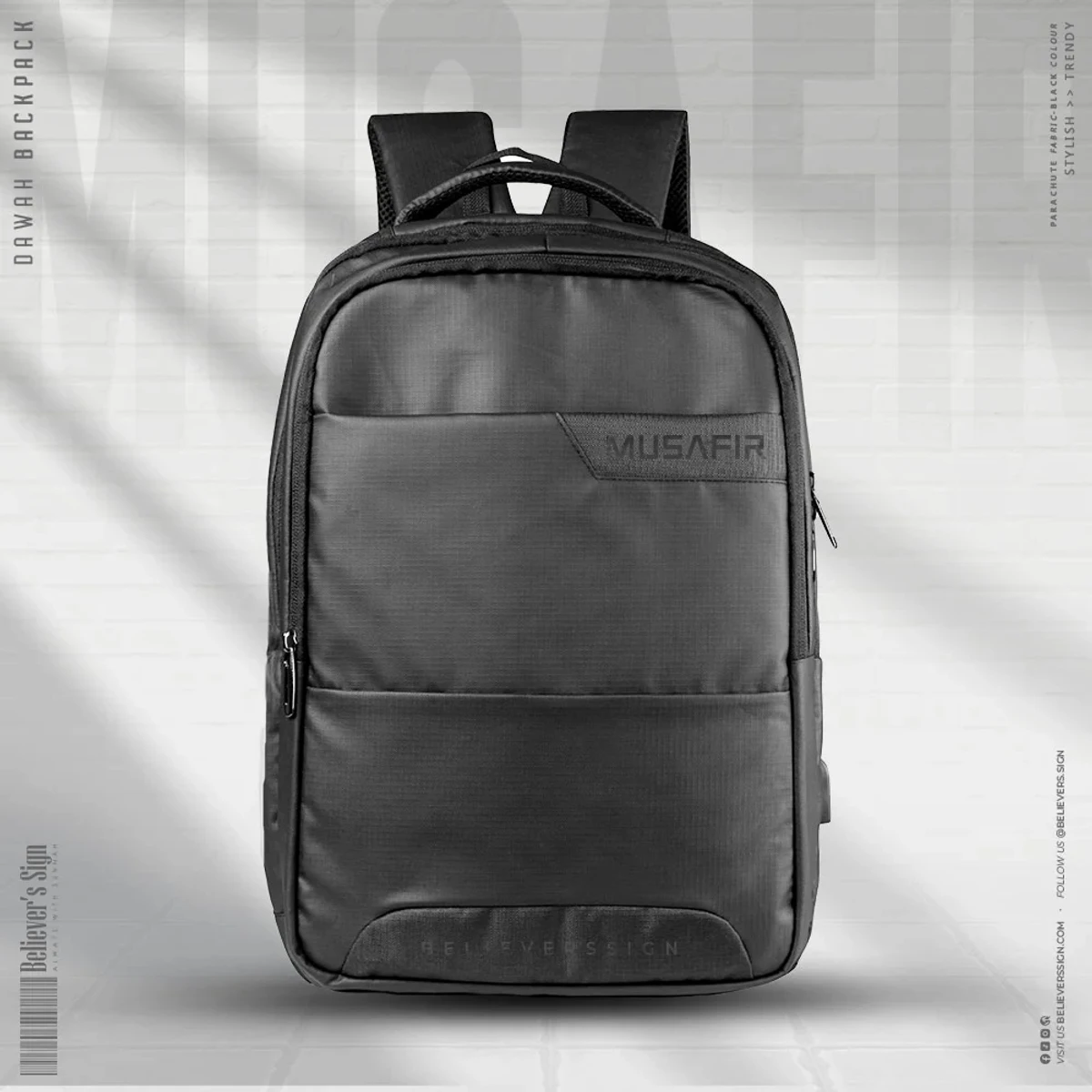 Musafir BackPack- MFR-101 (Black)