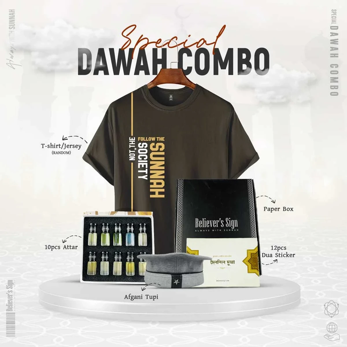 Attar + T-shirt + Afgani Tupi Combo